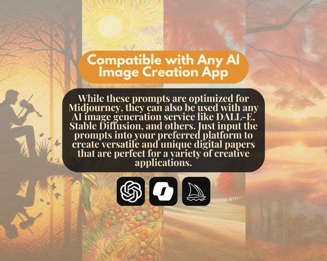 2500 Midjourney Fall Harvest Prompts | AI Graphic Design Prompt Bundle | Automated Intelligence Prompts For Autumn Image Creation |