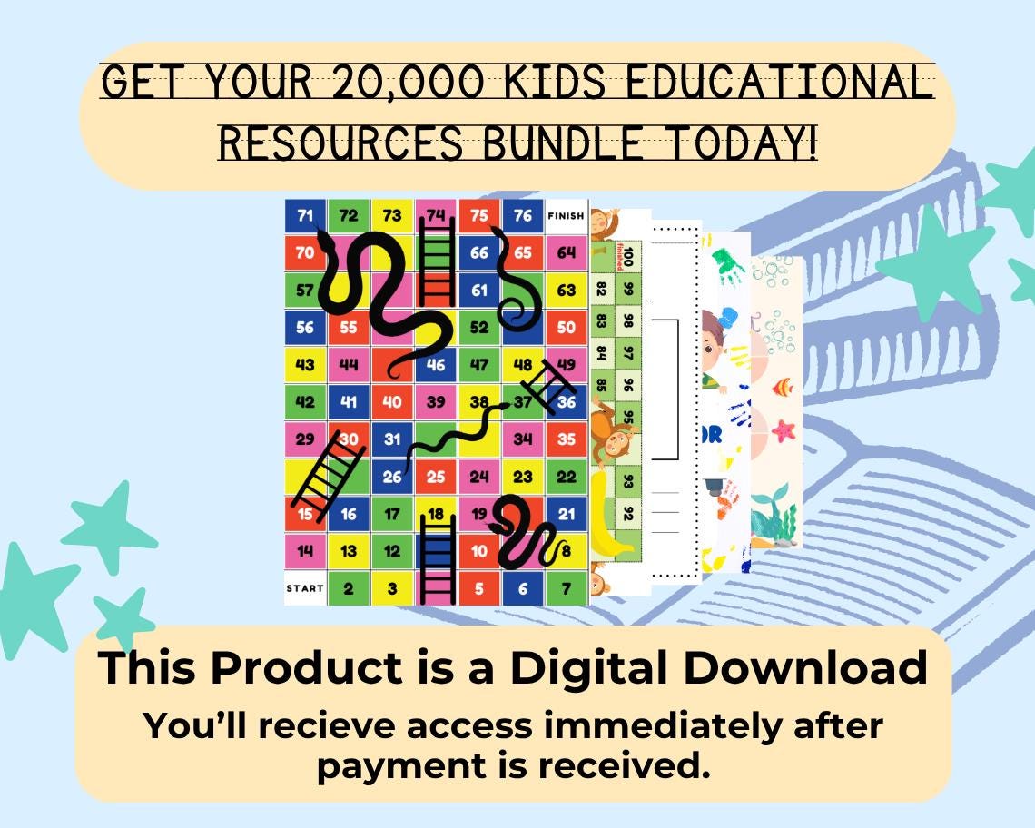 20,000 Kid's Educational Resources | 20k Children's Learning Tools | Coloring Pages | Workbooks & sheets | Puzzles Games Activities |