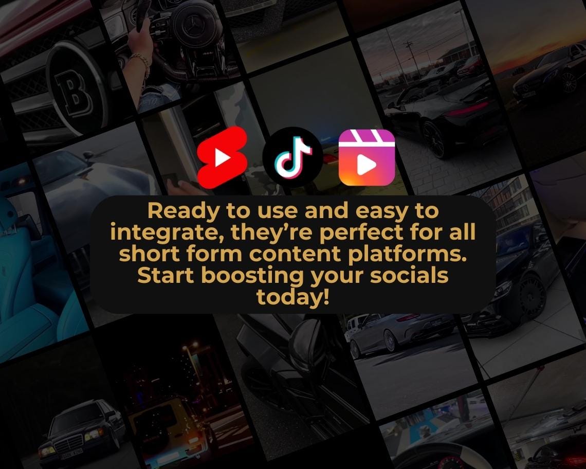 500 Luxury Car Reels | DFY Done For You Viral Reels | TikTok Instagram Reels Facebook Youtube Shorts | English Ready To Post