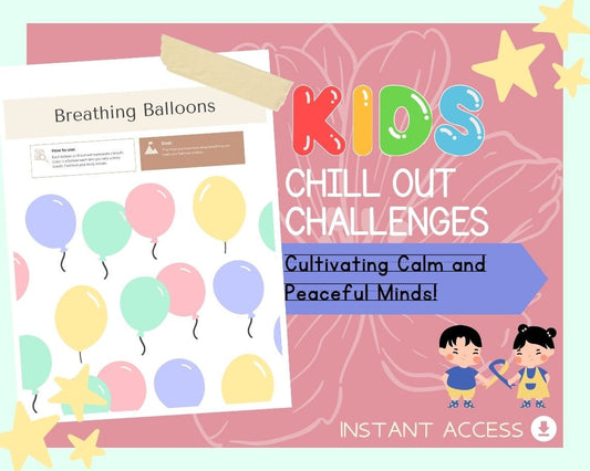 Kids Chill Out Challenges  | Children's Learning Sheet | Teaching Kids & Toddlers Pages | Kids Education For Calming and Relaxing