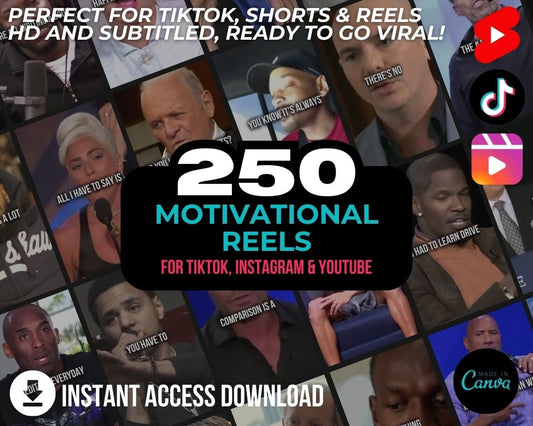 250 Motivational Reels | HD Inspiring Reels | High Quality YouTube Shorts | Viral TikTok Videos | HD Instagram Reels for Business Success