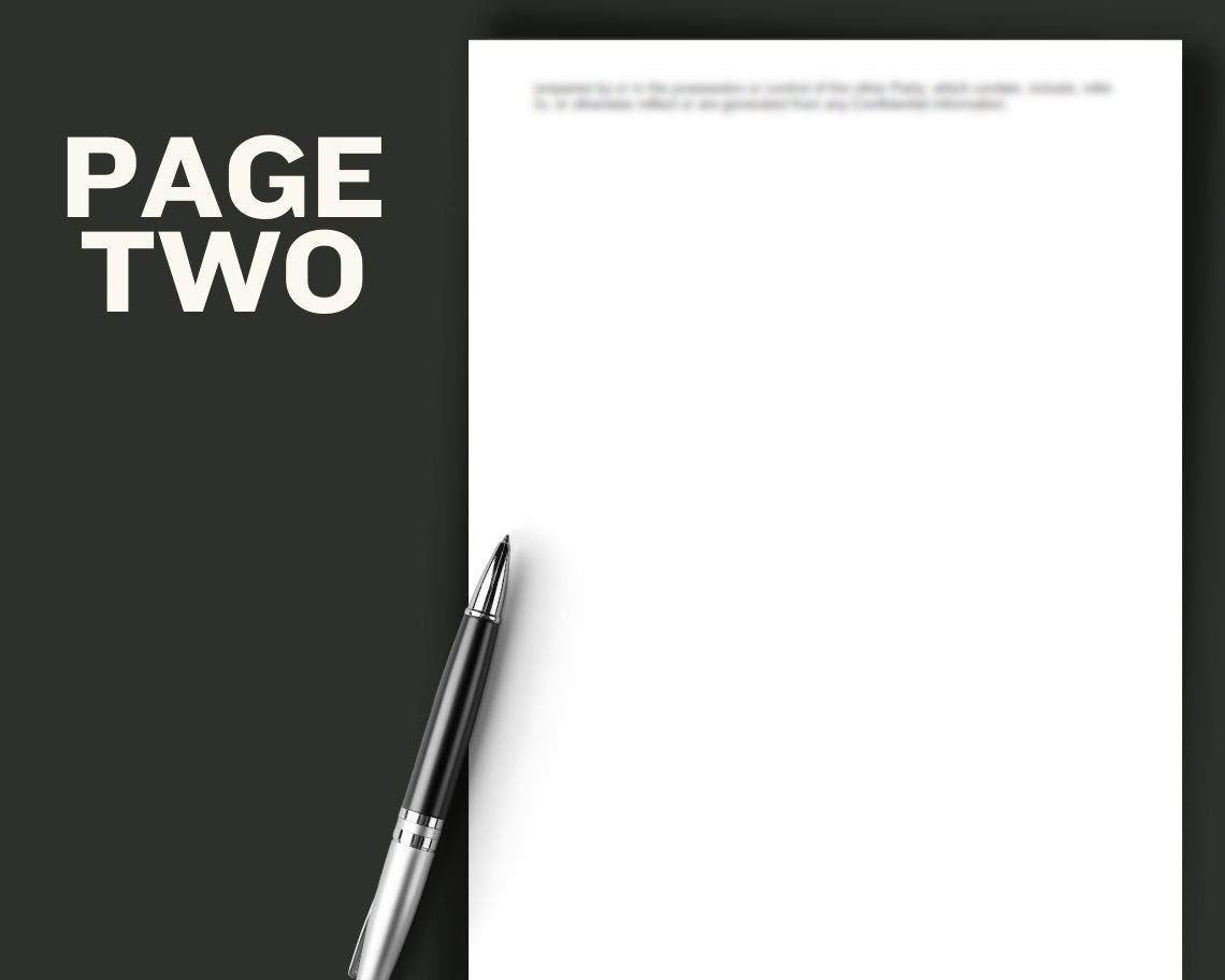 NDA Non-Disclosure Agreement | Legal Document Lawyer Certified Binding Contract | Easy Edit Save on Legal Fees Instant Printable Download