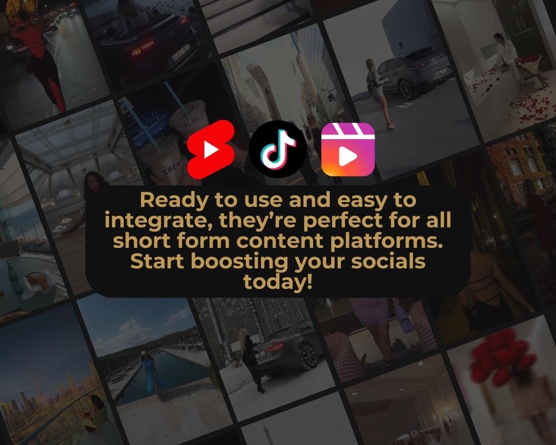 1100 Rich Luxury Women Reels | DFY Done For You Viral Clips | TikTok Instagram Reels Facebook Youtube Shorts | English Ready To Post Videos