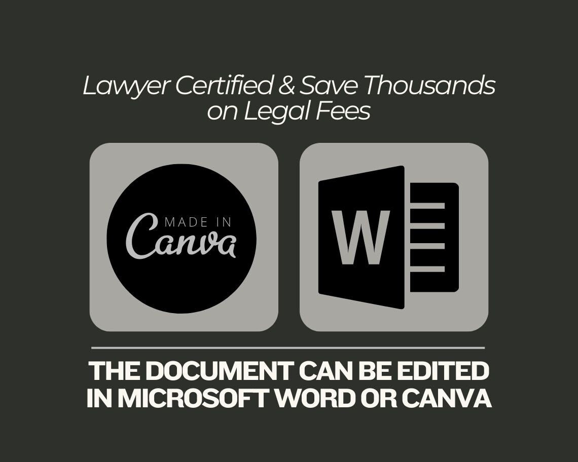 NDA Non-Disclosure Agreement | Legal Document Lawyer Certified Binding Contract | Easy Edit Save on Legal Fees Instant Printable Download