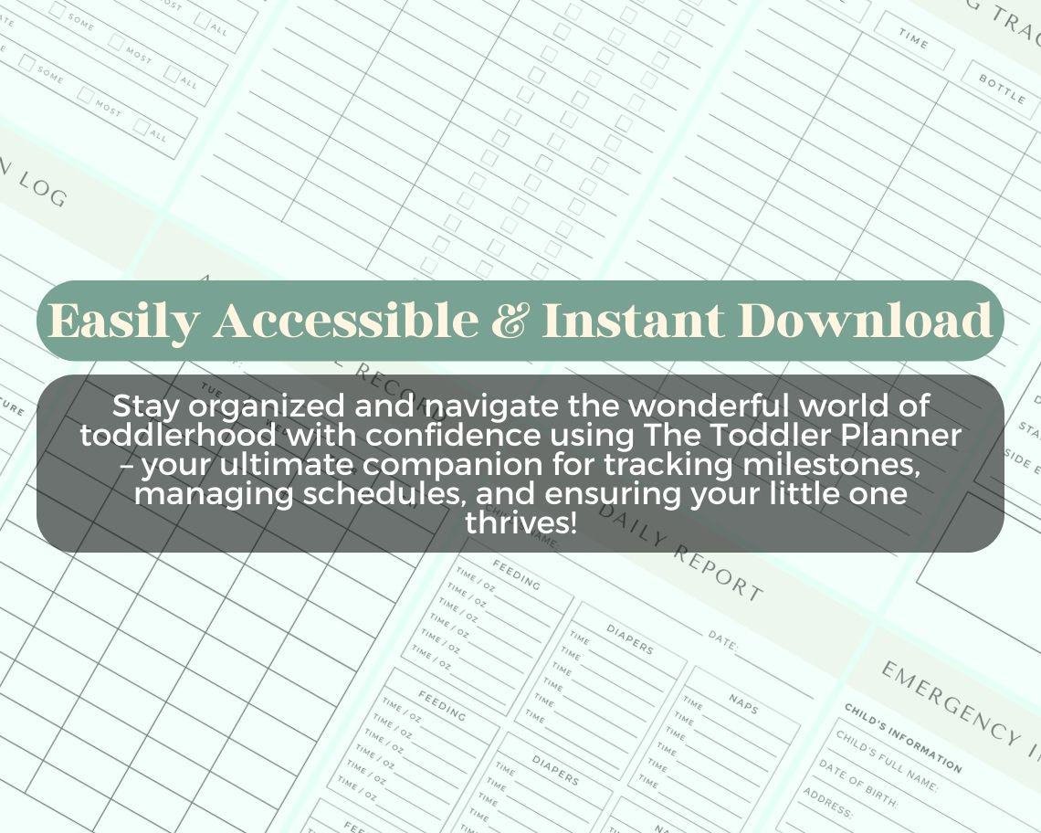 Toddler Planner | Goodnotes, Ipad, Notability, Canva | Daily/Weekly/Monthly Planner | Nursery Kindergarten Baby & Children Preschool Tracker