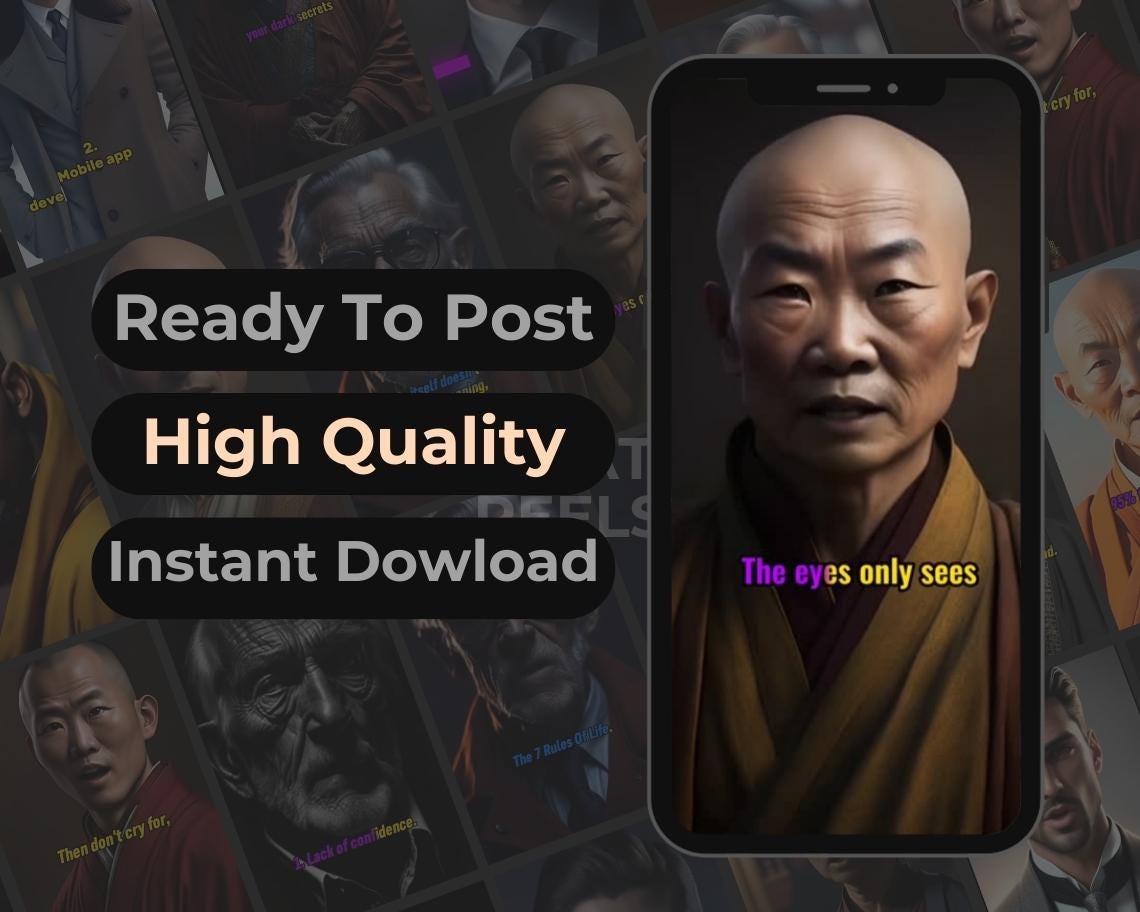 500 AI Motivational Reels | DFY Done For You Viral Reels | TikTok Instagram Reels Facebook Youtube Shorts | English Subtitled Ready To Post