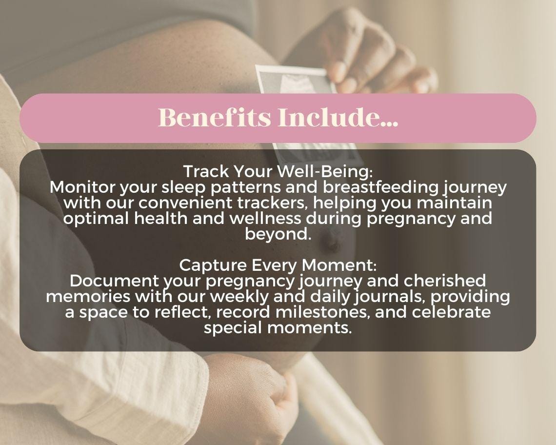Pregnancy Planner | Goodnotes, Ipad, Notability, Canva | Daily/Weekly/Monthly Planner | Fertility Birth Cycle Pregnant Woman Tracker