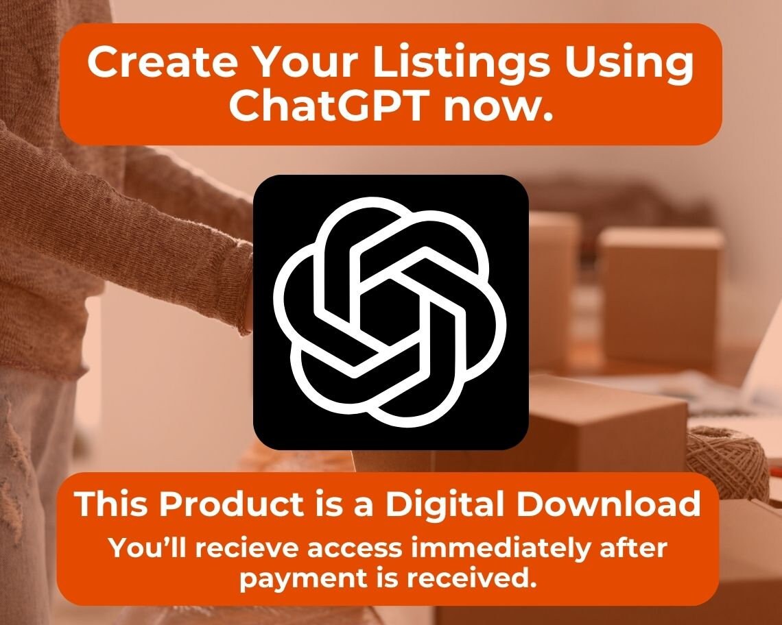ChatGPT Etsy SEO Optimized Listing Generator | Create Best Selling Etsy Listings | AI Development Tool for Time Saving and Passive Income