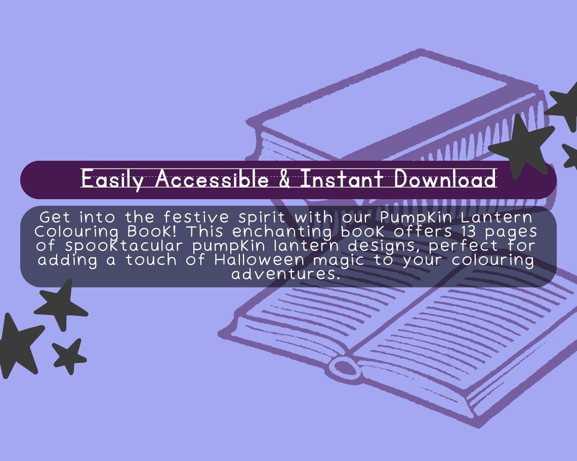 Pumpkin Lanterns Colouring Book | 13 Jack O'Lantern Themed Graphic Pages | Kids & Adults Art Books | Printable Drawing Colour Sheets  |