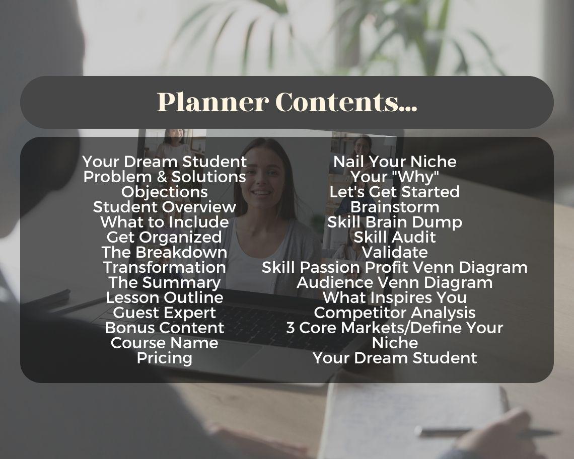 Course Creation Planner | Goodnotes, Ipad, Notability, Canva | Daily/Weekly/Monthly Planner | Course Maker Ebook and Guide Tracker