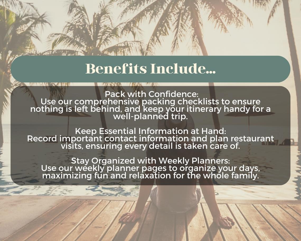 Family Vacation Planner | Goodnotes, Ipad, Notability, Canva | Detailed Trip Away Planner | Holiday Abroad Itinerary List & Vacation Budget