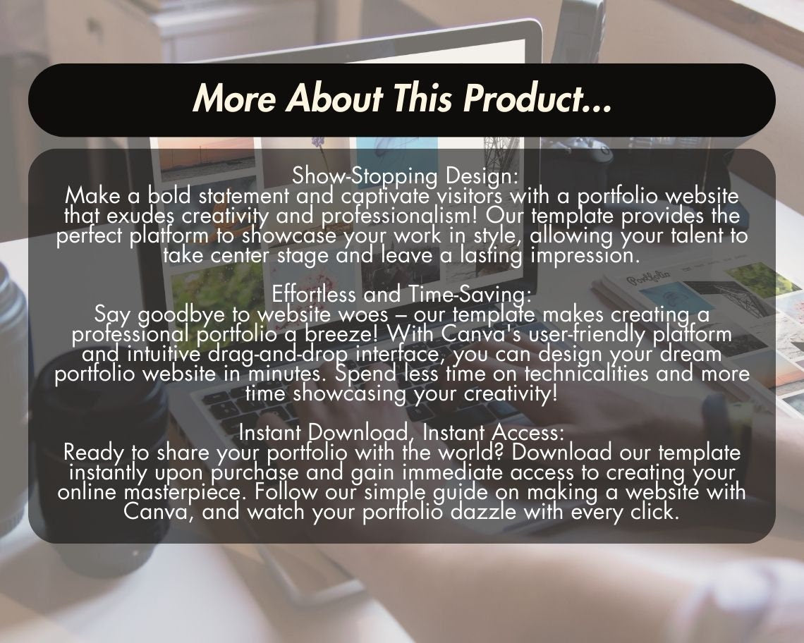 Canva Portfolio Website Template | Website Landing Page For Portfolios | Easy One Page Web Design | Simple Collage Website Design