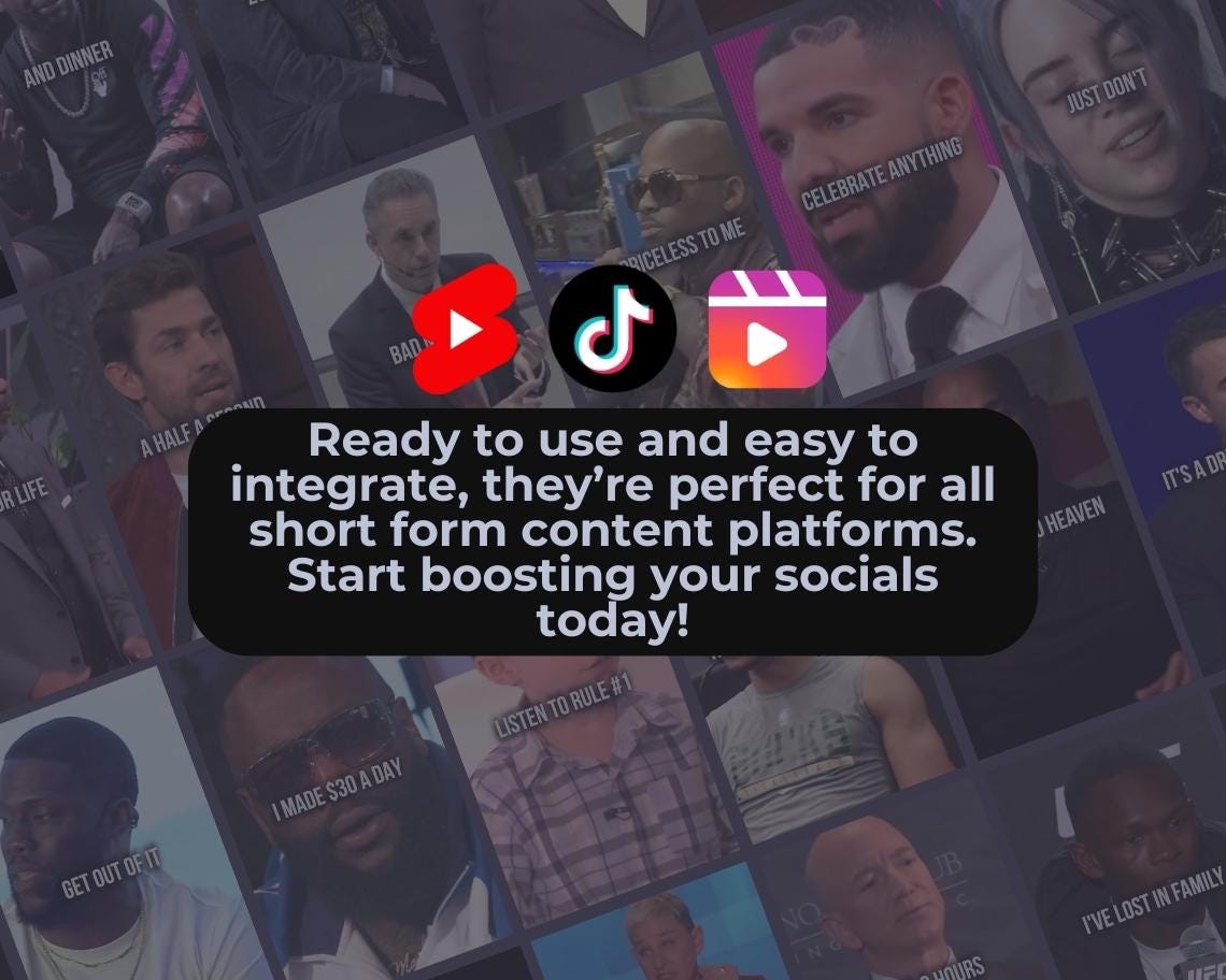 1400 Motivational Reels | DFY Done For You Viral Clips | TikTok Instagram Reels Facebook Youtube Shorts | English Subtitled Ready To Post