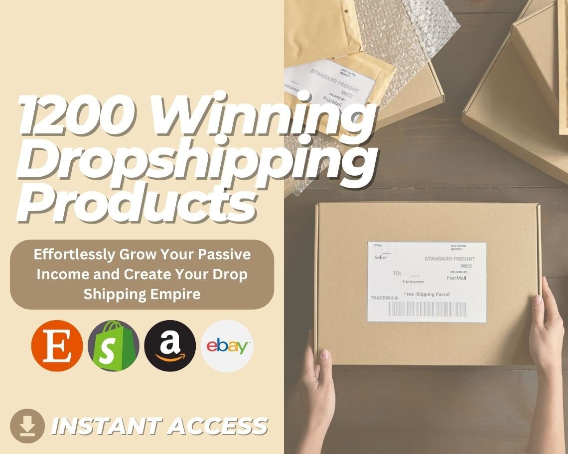 1200 Winning Dropshipping Products to Sell Online | Ecommerce Cheat Sheet | Passive Income Spreadsheet for Maximum Sales & Profit